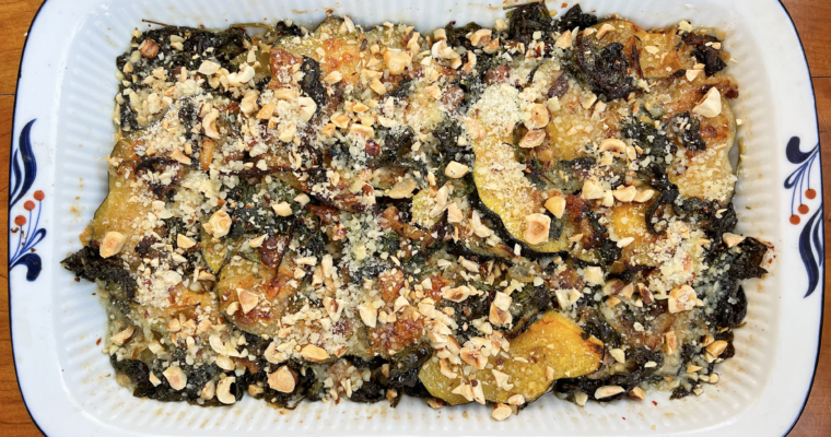 Cheesy, Crunchy Squash Gratin – (Gluten Free)