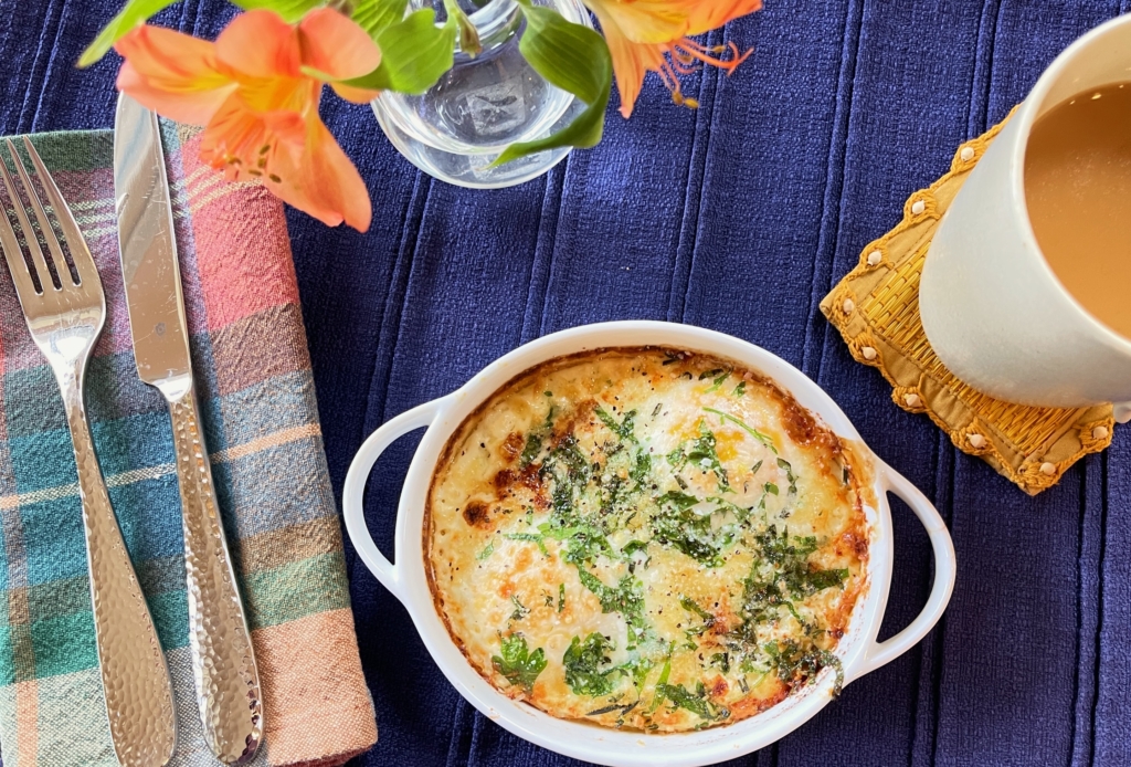 French-Style Herb Baked Eggs
Serve French-Style with good crusty gluten free bread or a simple salad.