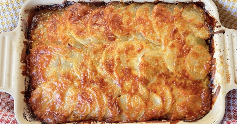 Cheesy Potato and Sweet Onion Gratin