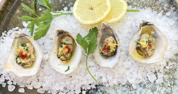 Grilled Oysters with Herb Butter