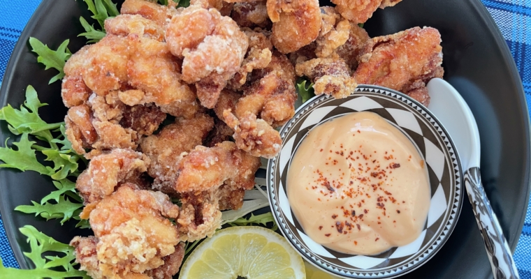 Gluten Free Karaage Chicken with Sriracha Mayo